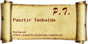Pasztir Teobalda névjegykártya